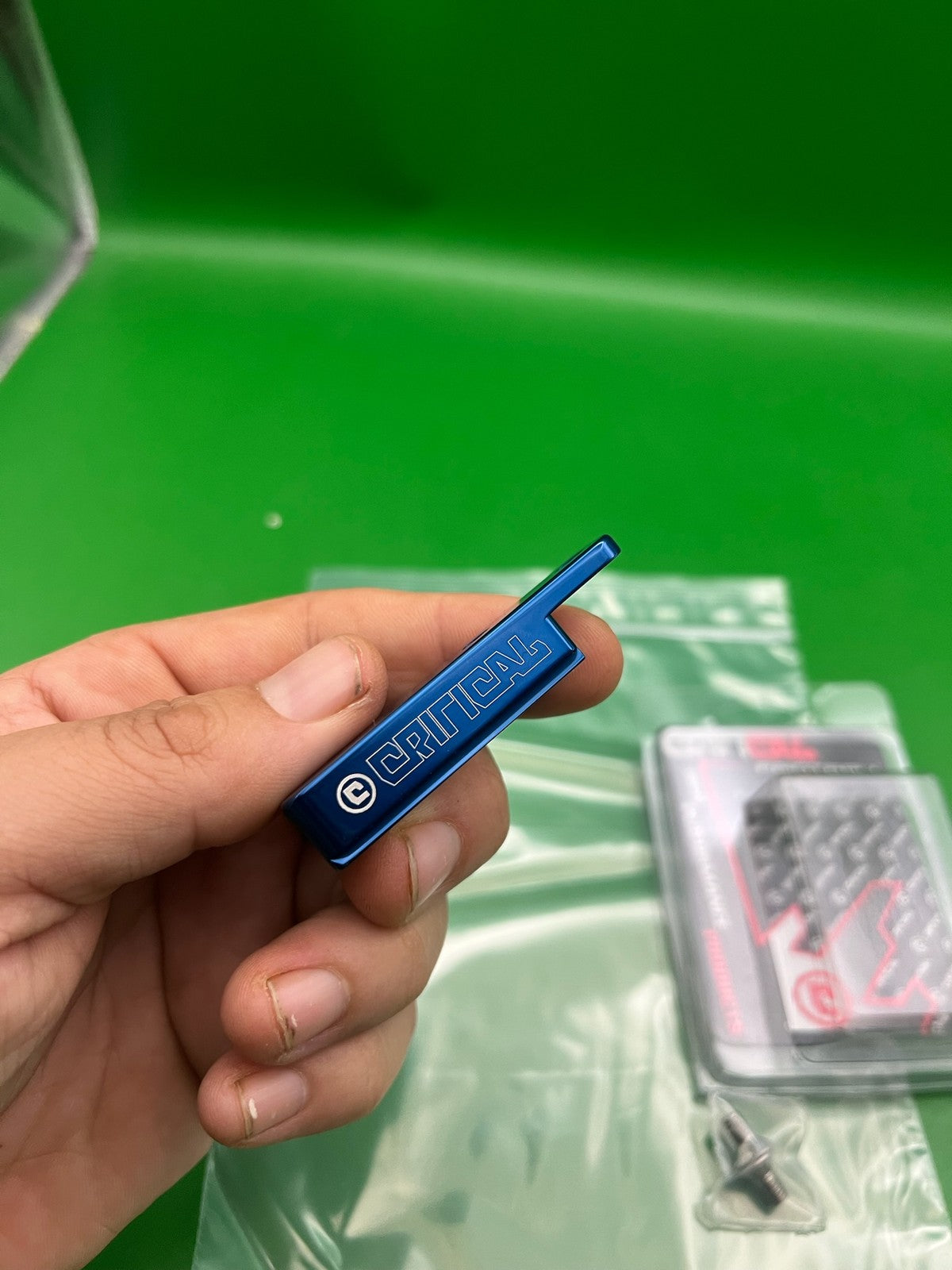 Critical Paintball Dovetail ASA Drop Forward Rail Blue Aluminum