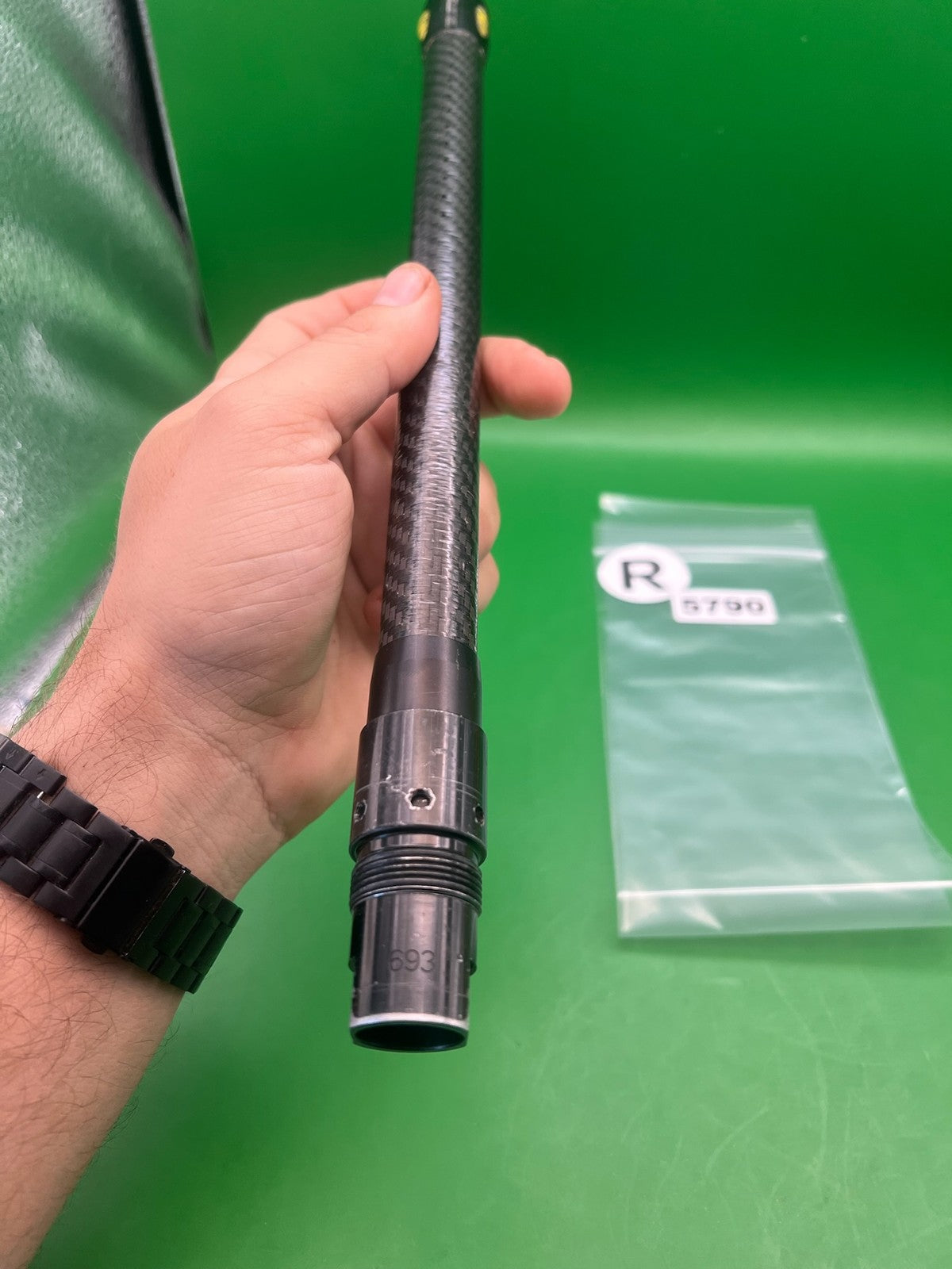 Autococker Stiffi Carbon Fiber Barrel 14" .693 Black - used paintball barrel - black