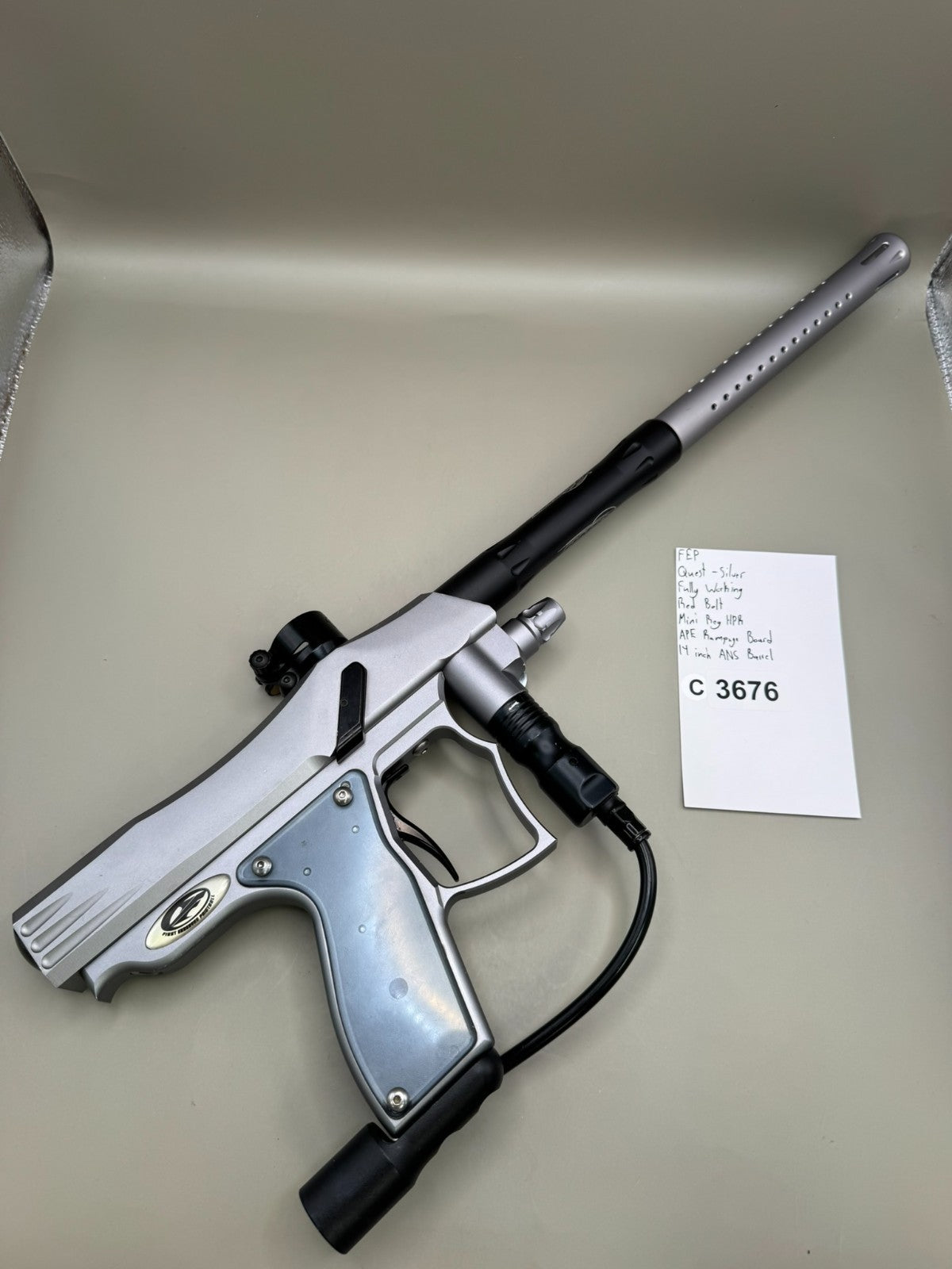 FEP Quest - Silver - Paintball Marker Fully Working