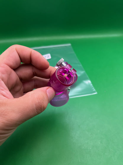Purple Paintball Elbows - x2 - used paintball feed elbow / feed neck elbow - transparent purple