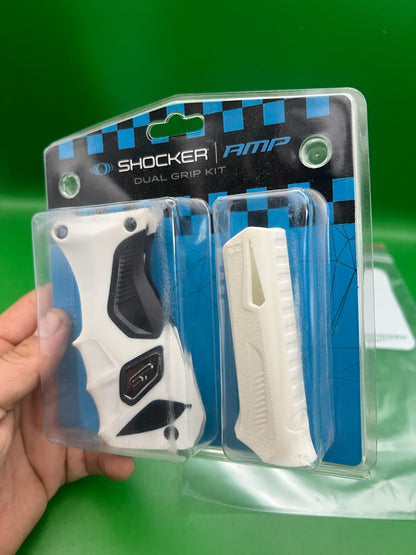 Smart Parts Shocker AMP Dual Grip Kit White Black Trigger Frame Vertical Reg