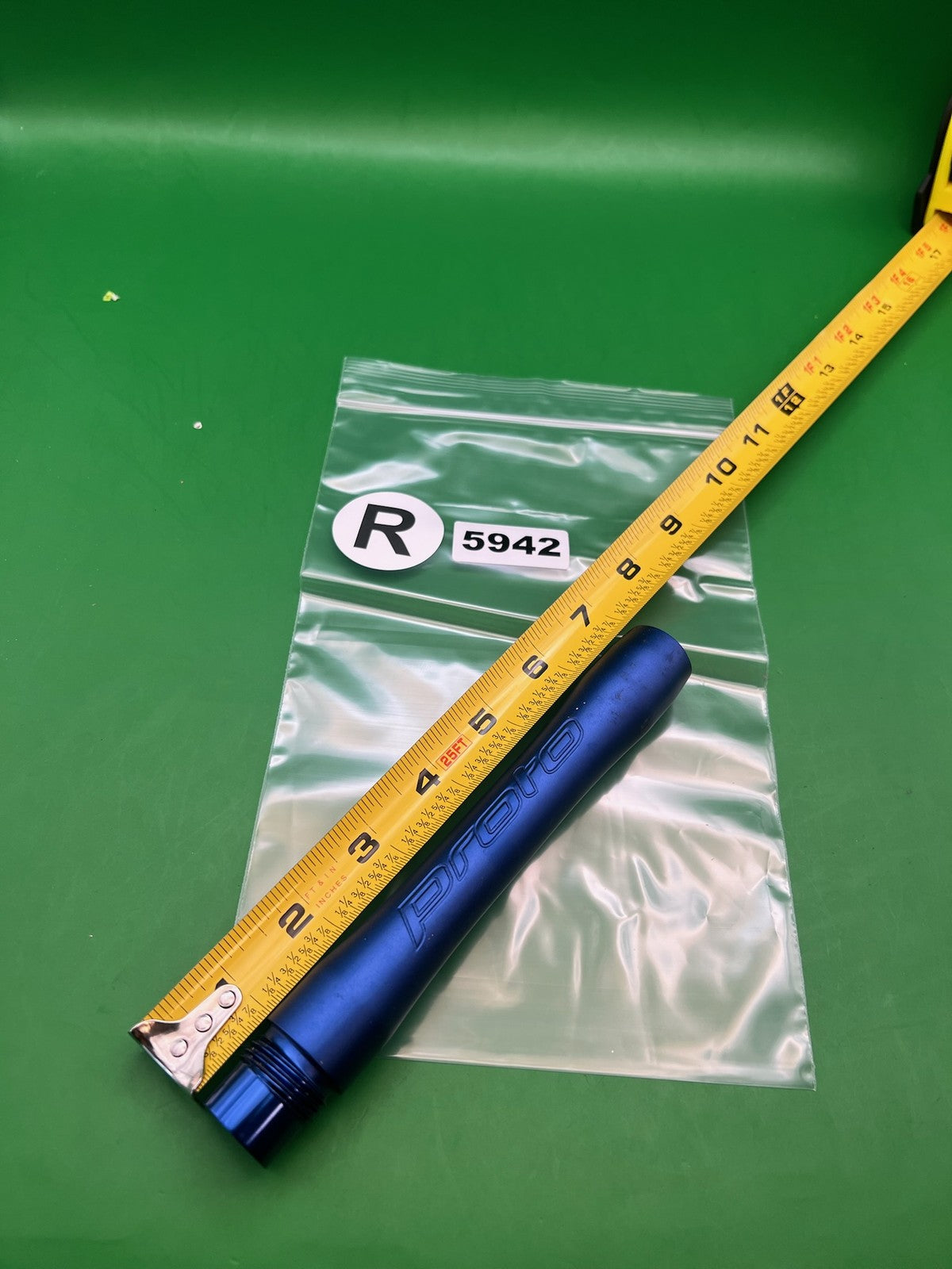 ION NXT Proto Barrel Back 7" .691 Blue - used paintball barrel back - blue anno