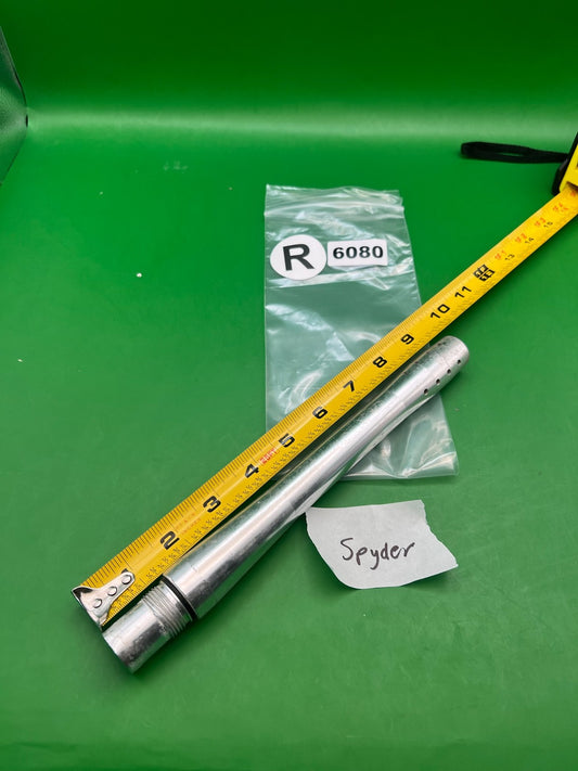 Spyder Barrel One Piece 9" .688 Silver Aluminum - used paintball barrel - silver