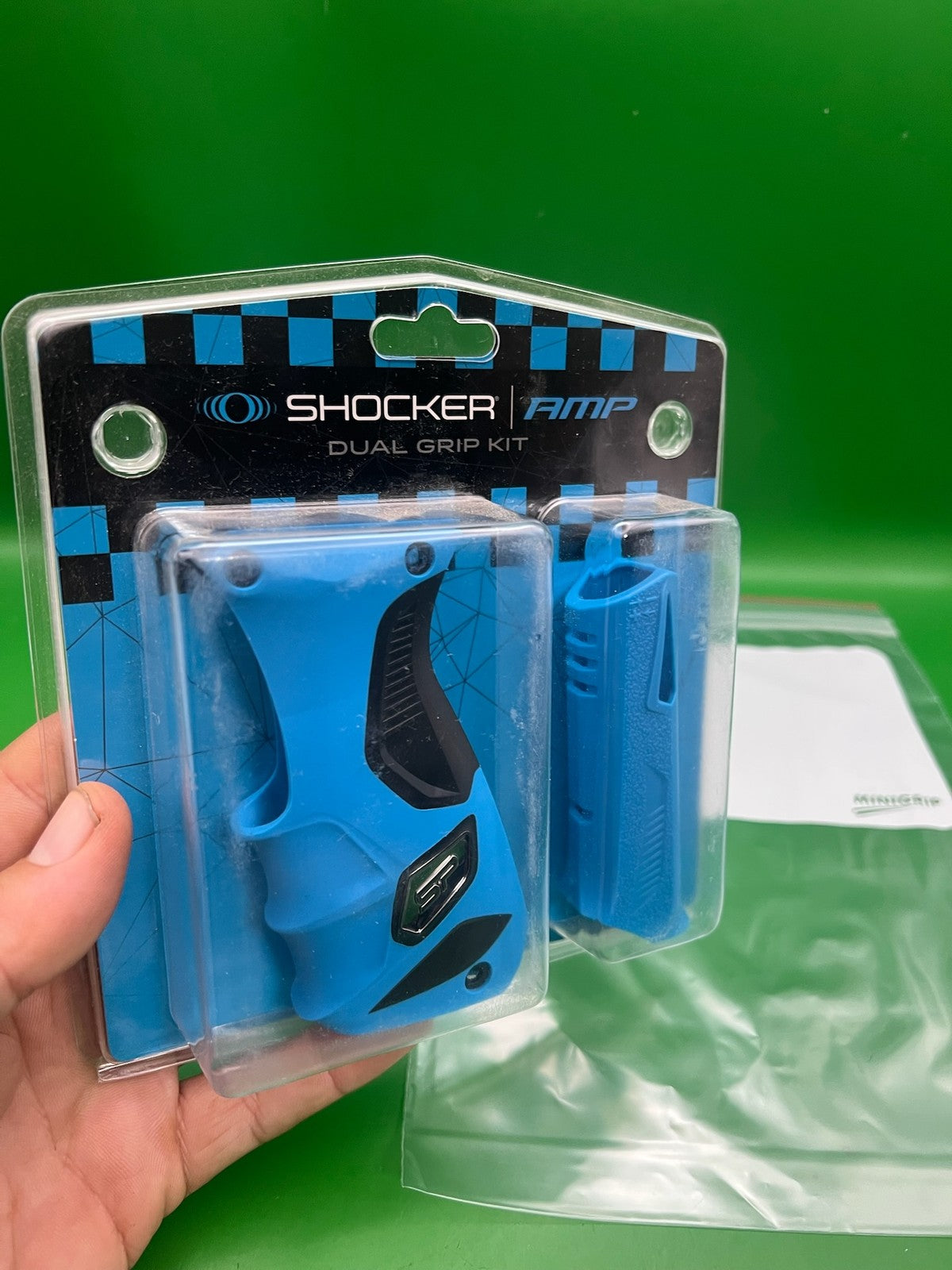 Smart Parts Shocker AMP Dual Grip Kit Blue Trigger Frame & Vertical Reg Grip