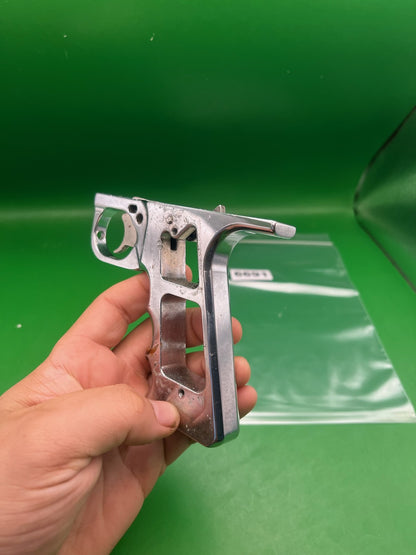 Autococker Kapp Groovy Frame - used paintball grip frame - chrome/silver