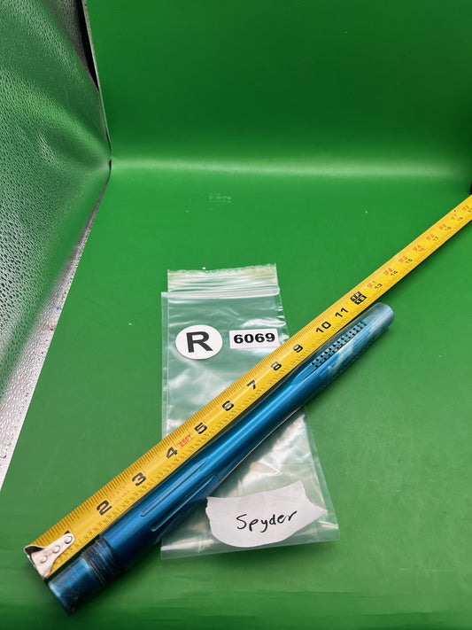 Spyder Aluminum One-Piece Barrel 14" .685 Blue - used paintball barrel - blue anno