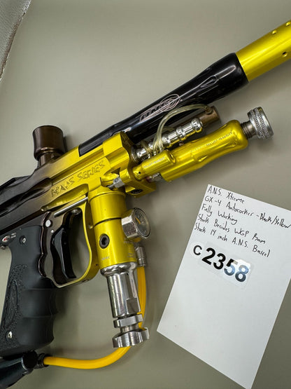 A.N.S Xtreme GX-4 Autococker - Black/Yellow - Paintball Marker Fully Working