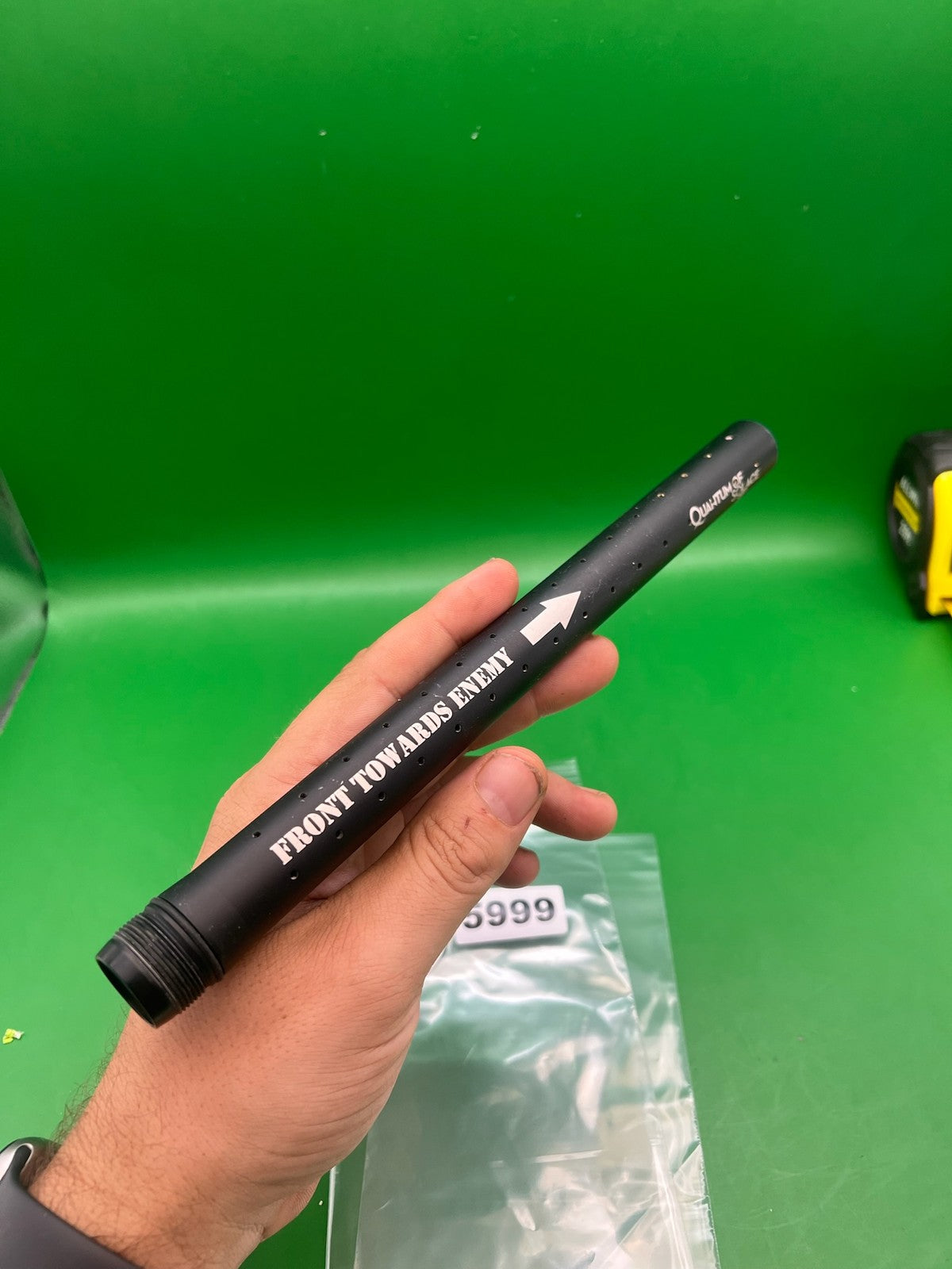 Quantum of Solace Paintball Barrel Ultralight Tip - used paintball barrel tip - black