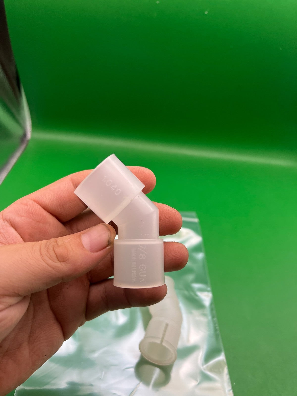Clear White Lot of 2 Hopper Elbos - used paintball hopper elbow - clear white