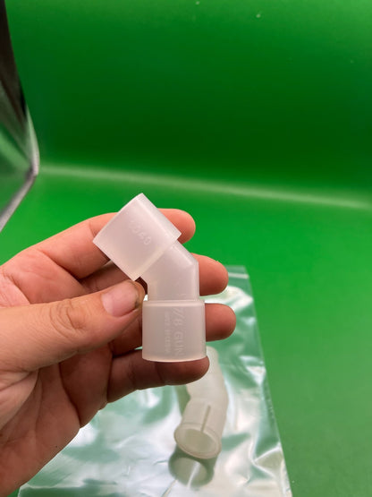 Clear White Lot of 2 Hopper Elbos - used paintball hopper elbow - clear white