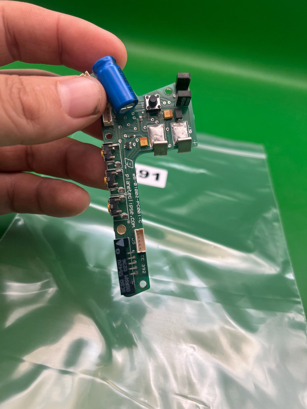 Planet Eclipse E1 Eblade Board - used paintball board - green pcb