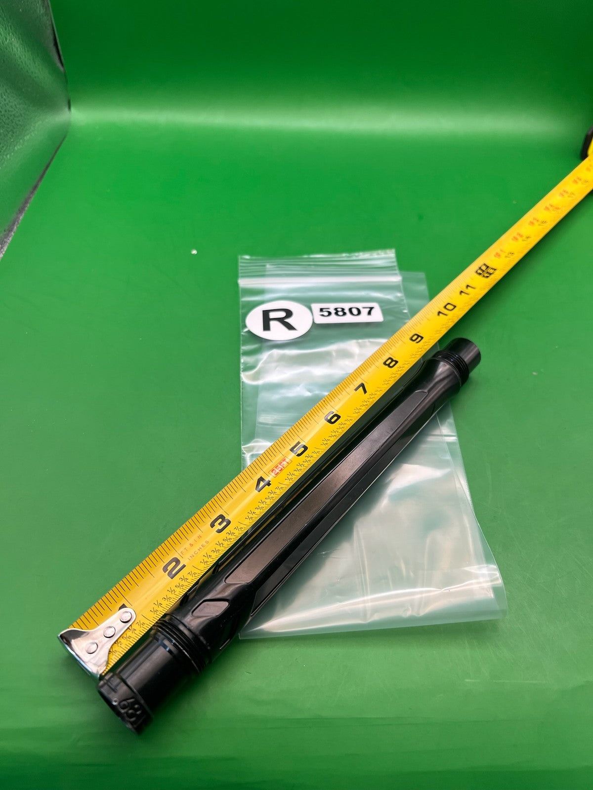 HK Autococker Back  10" .681 Black - used paintball barrel back - black