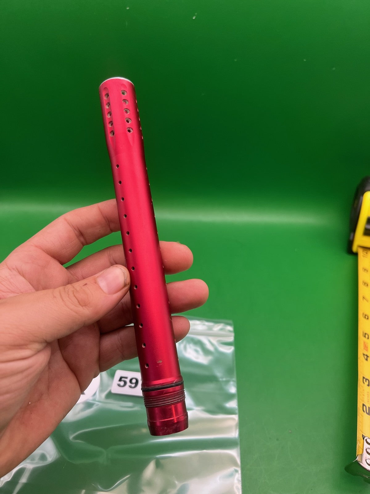 Dye Ultralight 14 inch tip - used paintball barrel tip - red anno