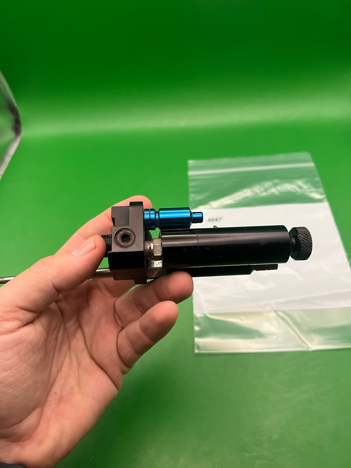 Shocktech Autococker  Front Block and Pneumatics Black Blue Gloss
