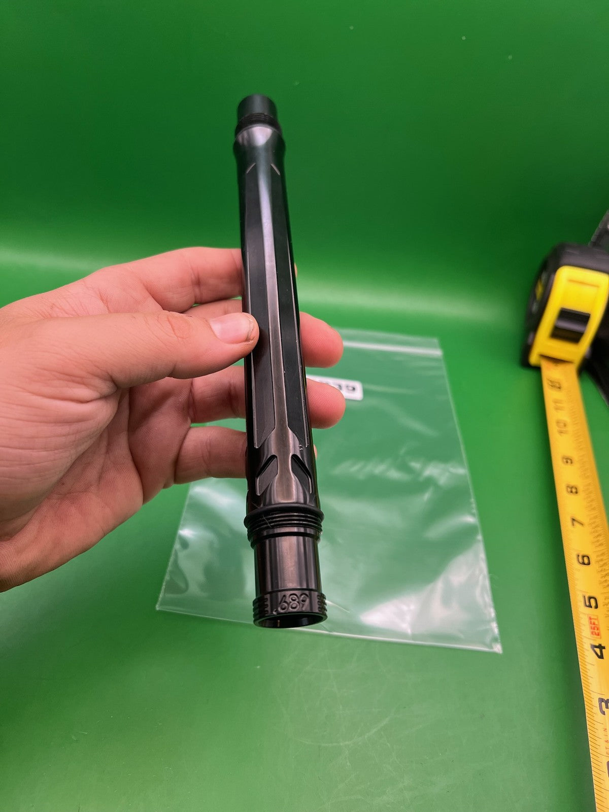 HK Autococker Barrel Back - used paintball barrel back - black