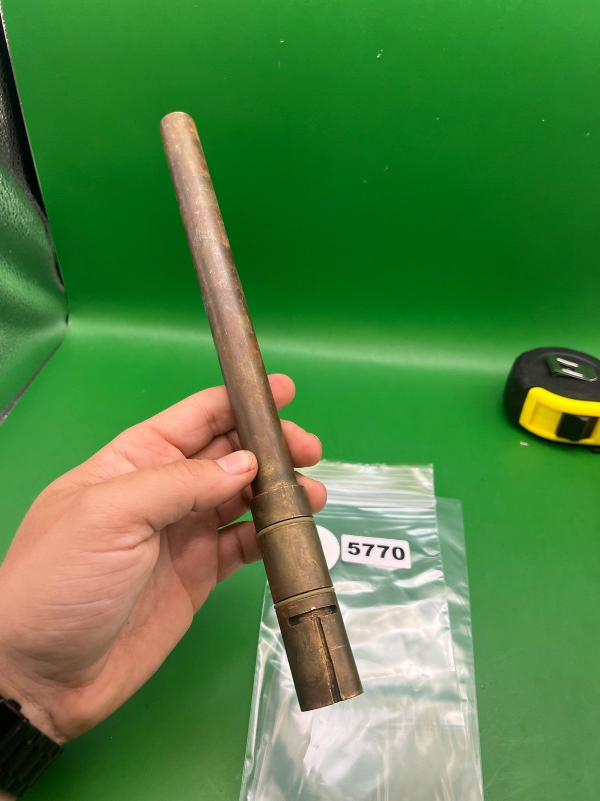 Automag 12" .698 Brass Barrel - used paintball barrel - brass