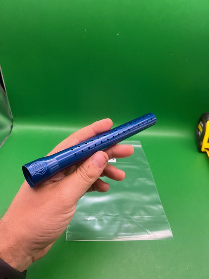 Bob Long 2 Piece Barrel tip blue - used paintball barrel tip - blue