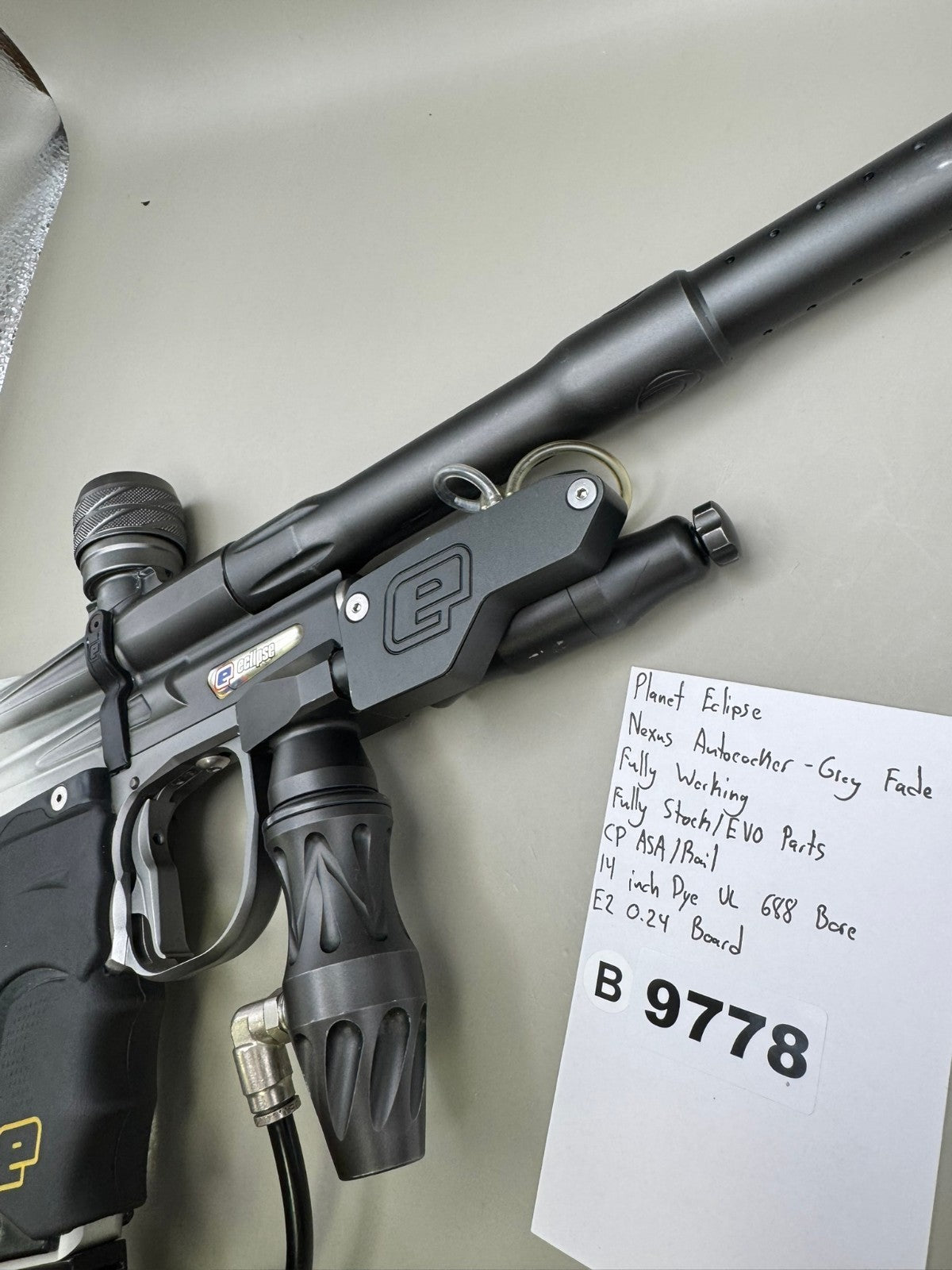Planet Eclipse Nexus Autococker - Grey Fade - Paintball Marker Fully Working