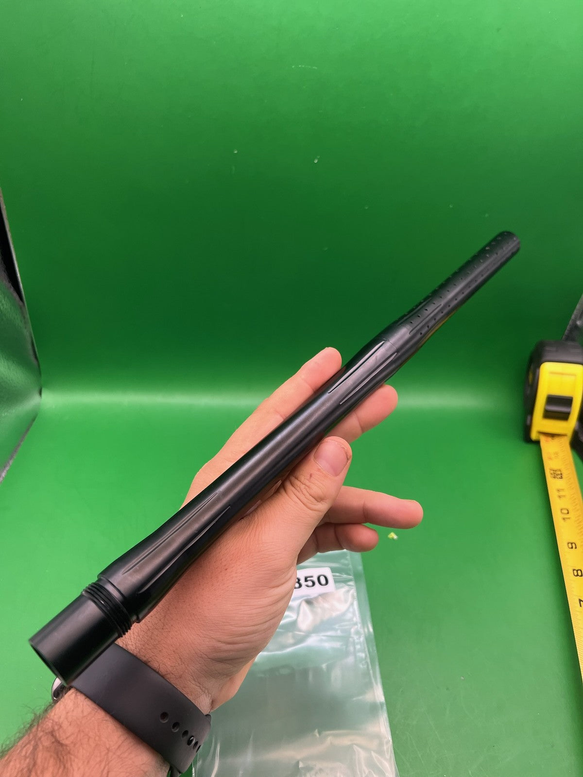 Autococker Barrel 14" .690 Black - used paintball barrel - black