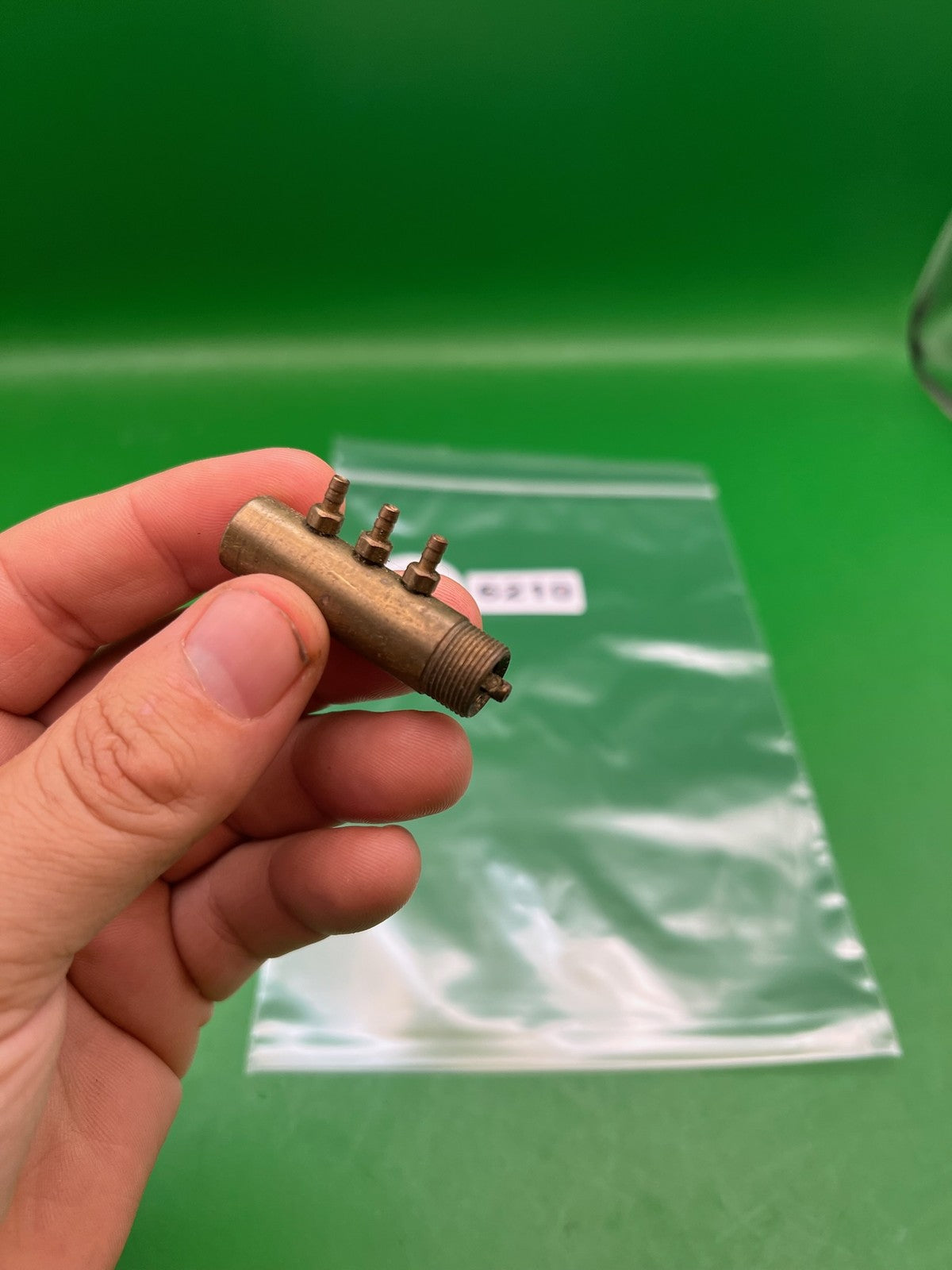 Brass Autococker 3-way - used paintball 3-way valve - brass