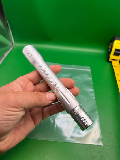 Dye UL Autococker Threaded Barrel Back Silver Polished Clear .692 ~7"