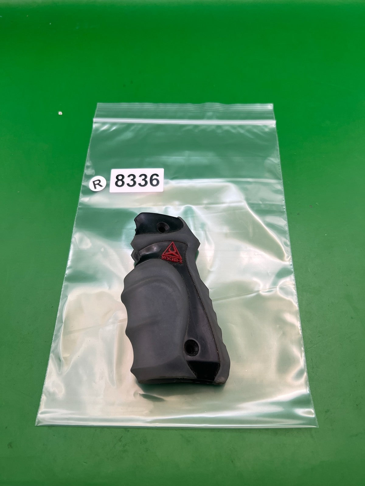 System X 1911 45 Style Paintball Grip Black Rubber Two-Piece Panel Set