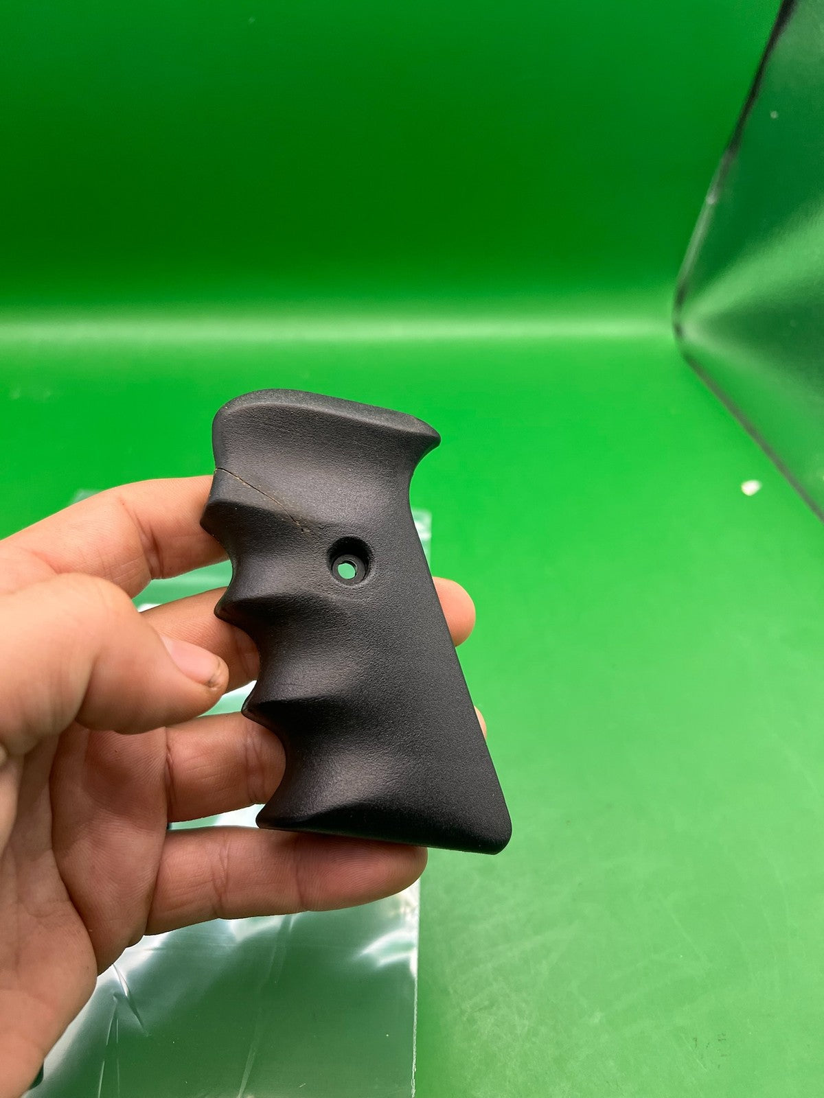 Single Hole Automag Grips - used paintball grip panels - black