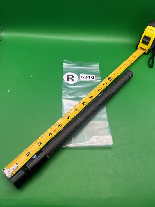 Deadly Wind Fibur Carbon Fiber Barrel Back 14" Black - used paintball barrel back - black