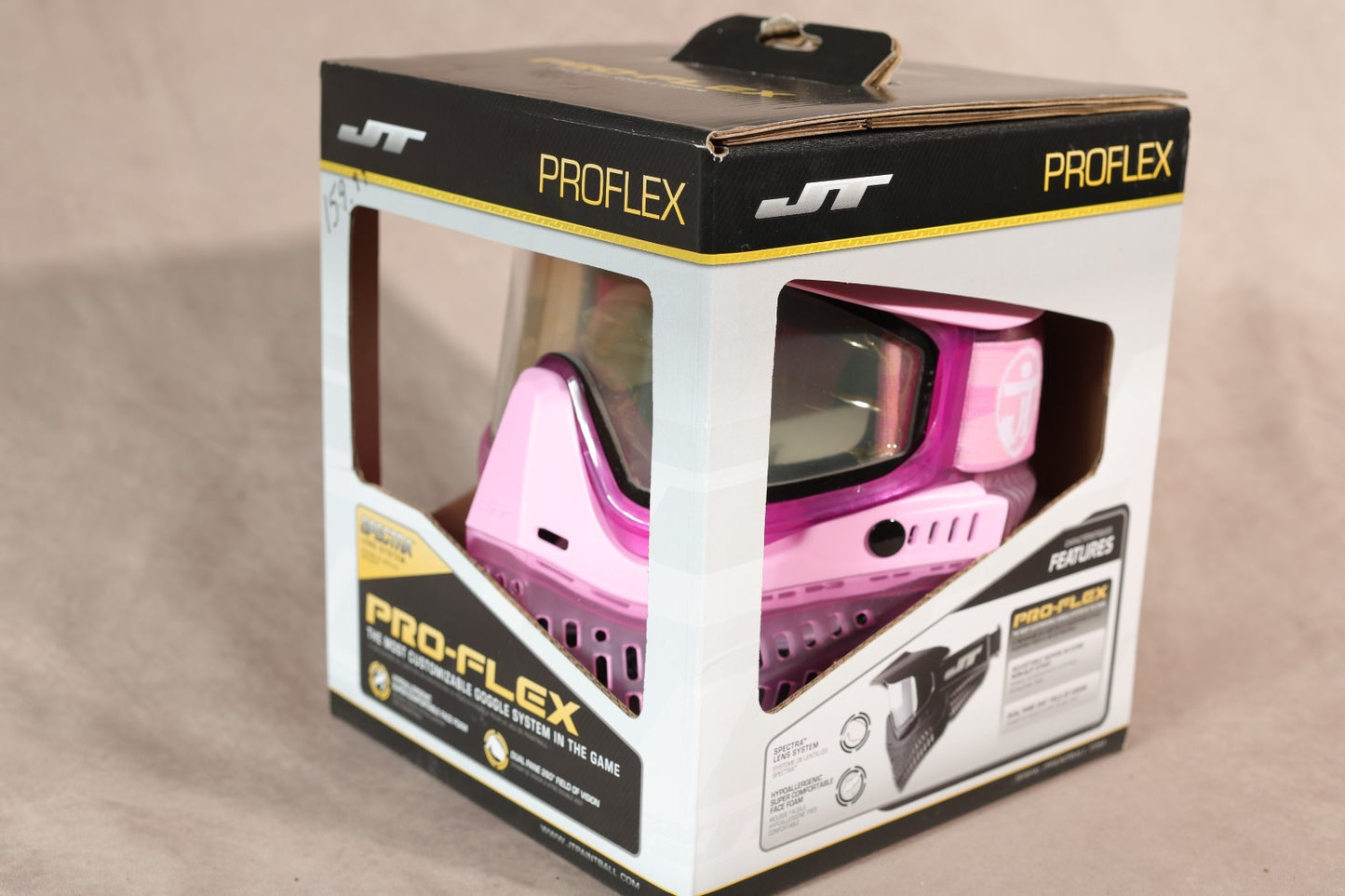 JT Proflex Paintball Mask Goggle Pink Spectra Lens System New In Box