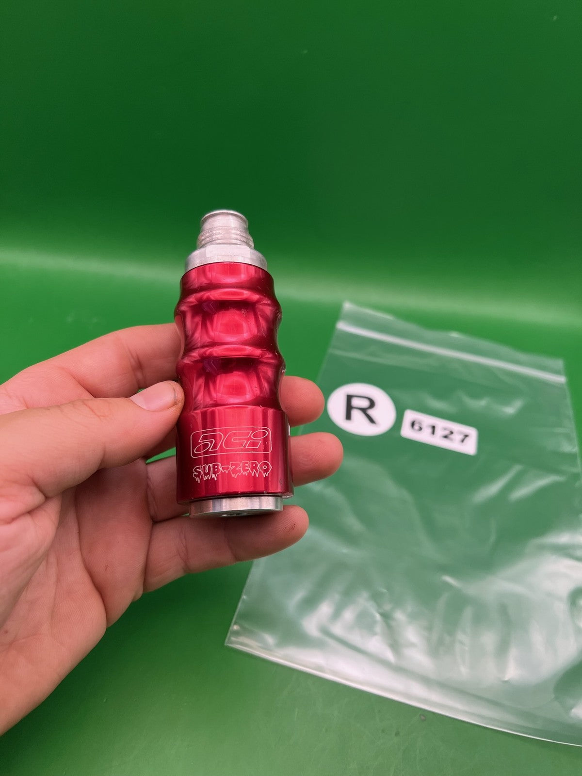 Sub-Zero Paintball Gas Through Grip - used paintball gas through grip - red anno