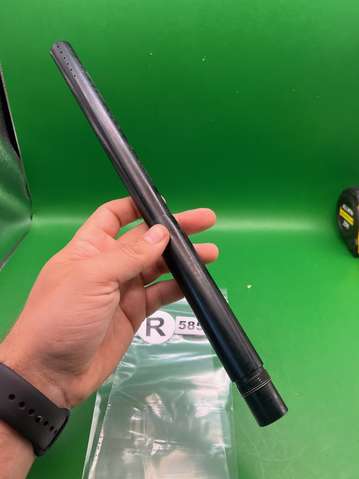 Autococker Matrix Barrel 14" .693 Black - used paintball barrel - black