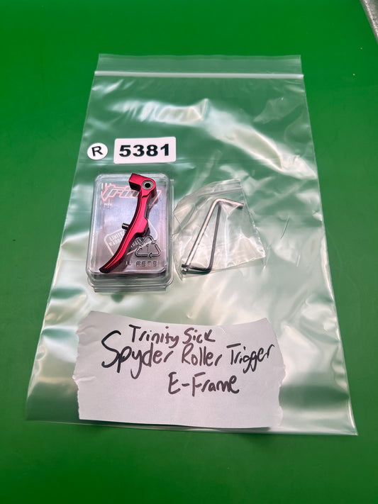 Trinity Sick Spyder E-Frame Roller Trigger Red Anodized Aluminum