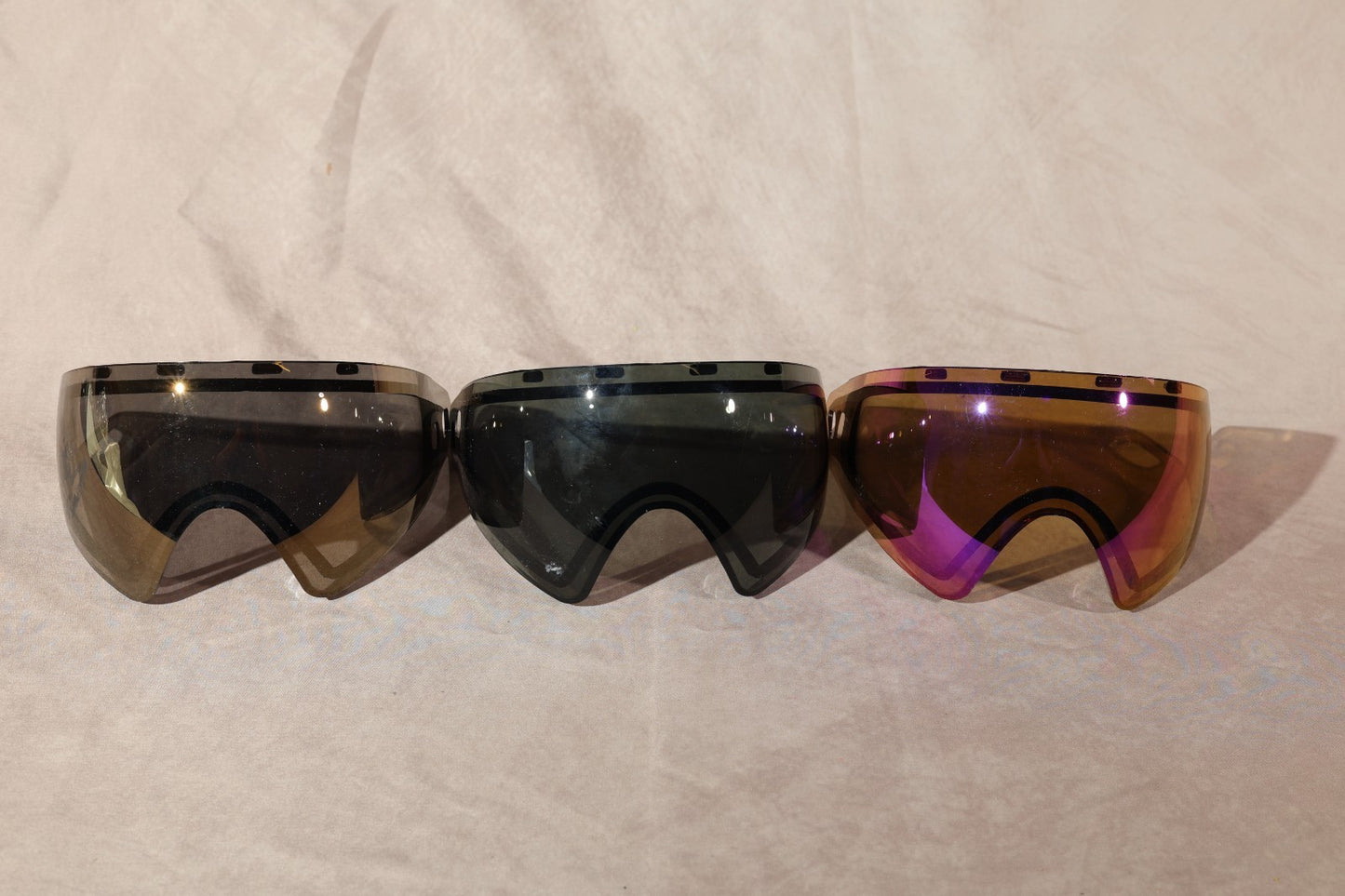 Dye I4 Paintball Goggle Replacement Lens Lot of 3 Smoke Gold Mirror Thermal