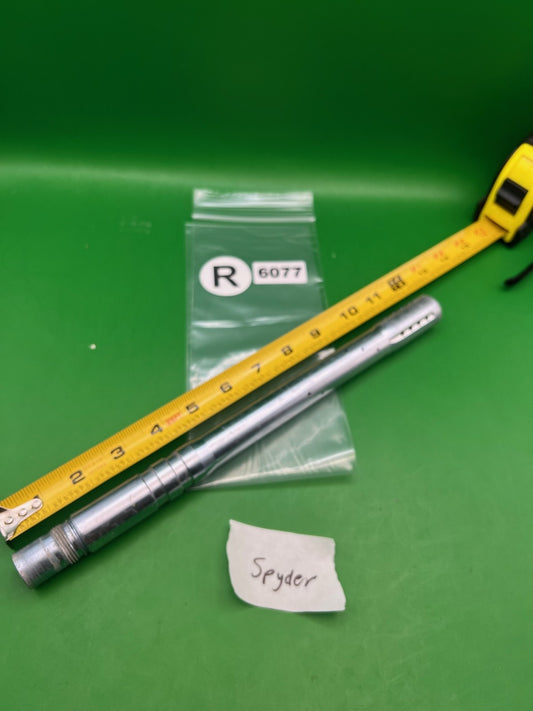 Spyder Barrel 12" .689 Silver Aluminum One Piece - used paintball barrel - silver