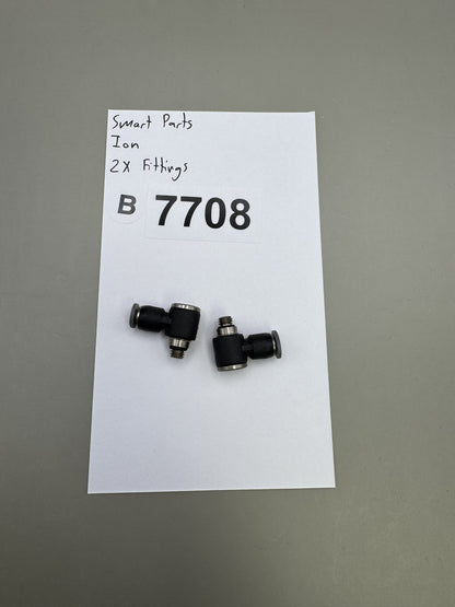 Smart Parts Ion Elbow Fittings Black Silver (Lot of 2)