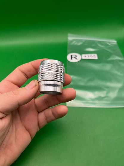 Bob Long Intimidator Locking Feedneck Chrome Silver Knurled Aluminum