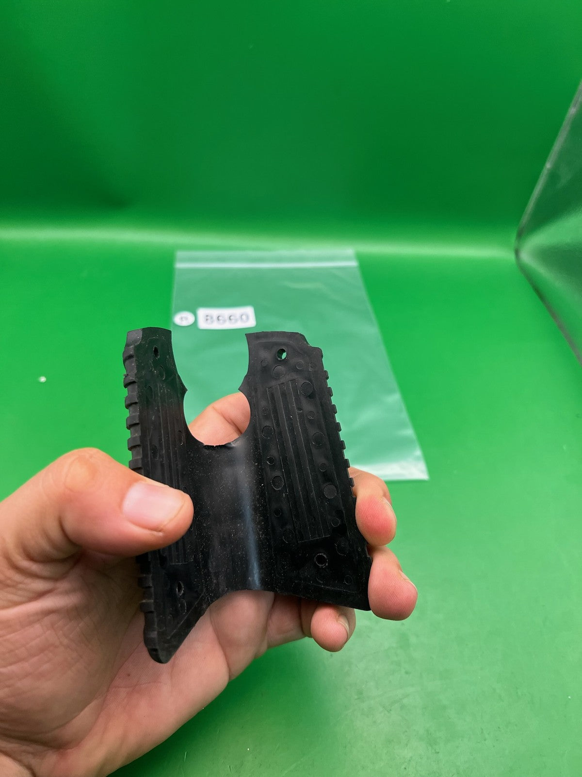 Smart Parts 1911 45 Style Rubber Grip Panels Black Impulse Ion Shocker