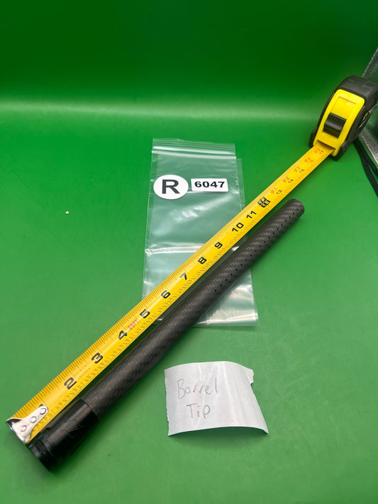 Deadlywind Carbon Fiber Barrel Tip 14" Black - uses DW Backs - used paintball barrel tip - black