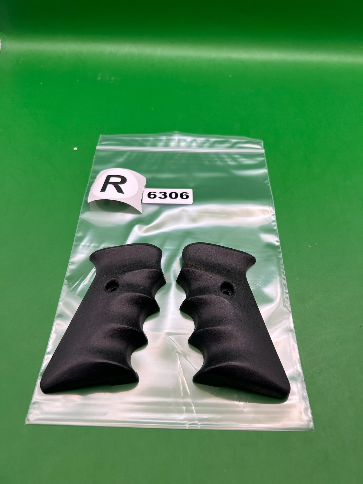 Single Hole Automag Grips - used paintball grip panels - black