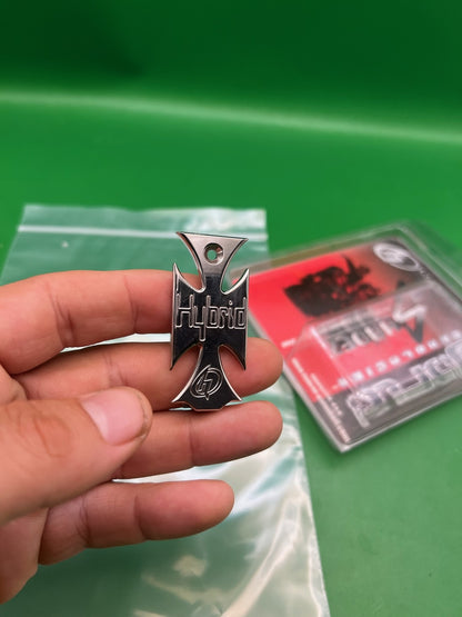 Hybrid Technologies Iron Cross Eye Cover Silver Alloy E Oracle Quest Electronic