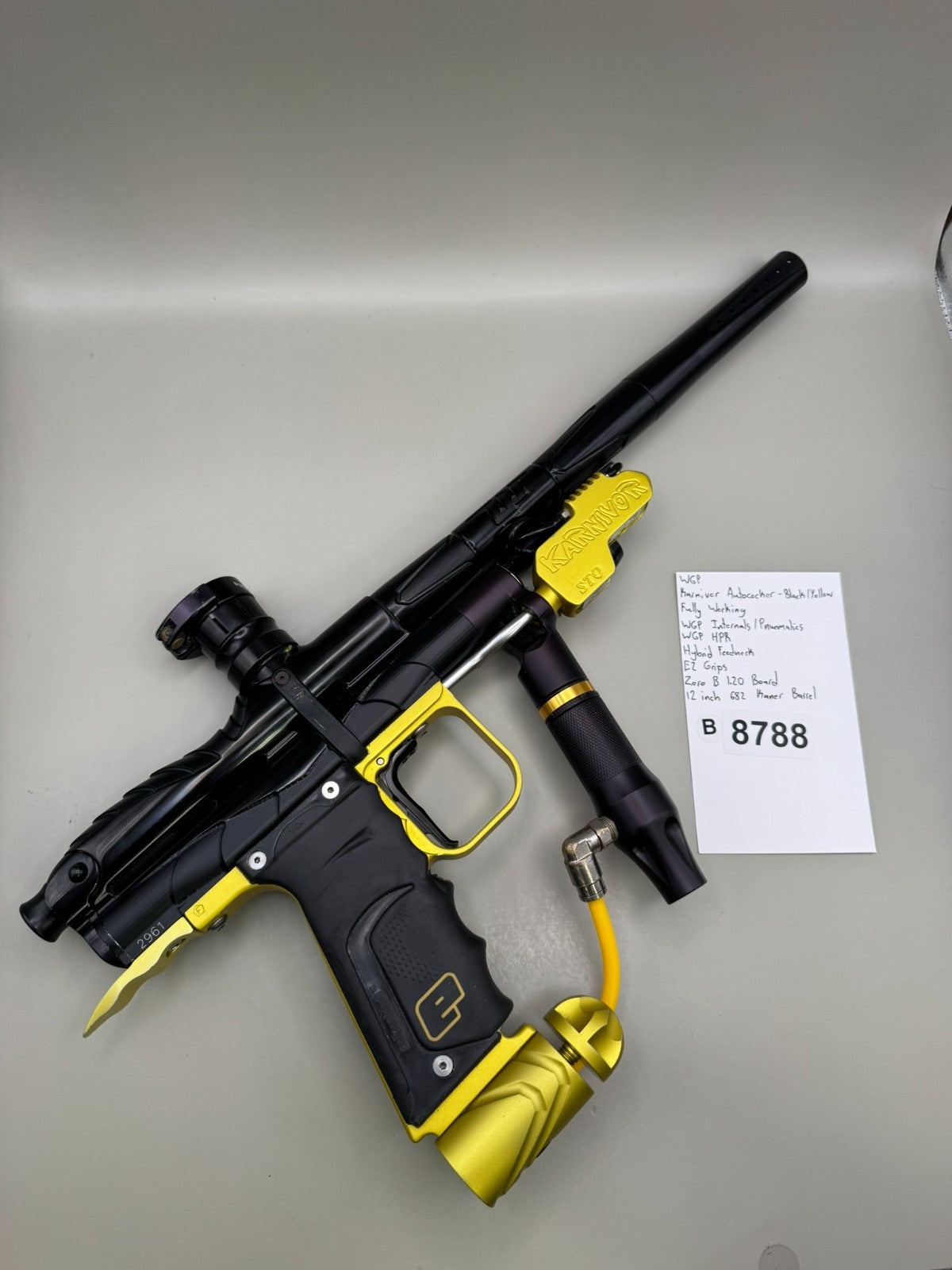 WGP Karnivor Autococker - Black/Yellow - Paintball Marker Fully Working