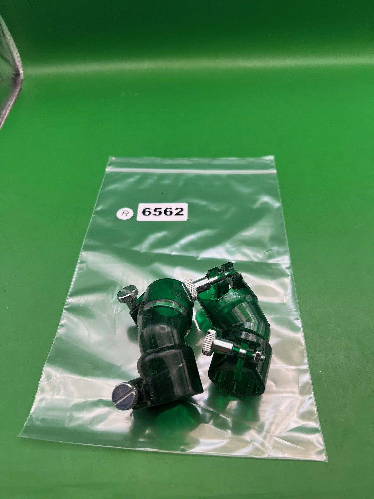 32 Degrees Classic Feedneck Elbow Green Lot of 2 - used paintball feedneck elbow - green