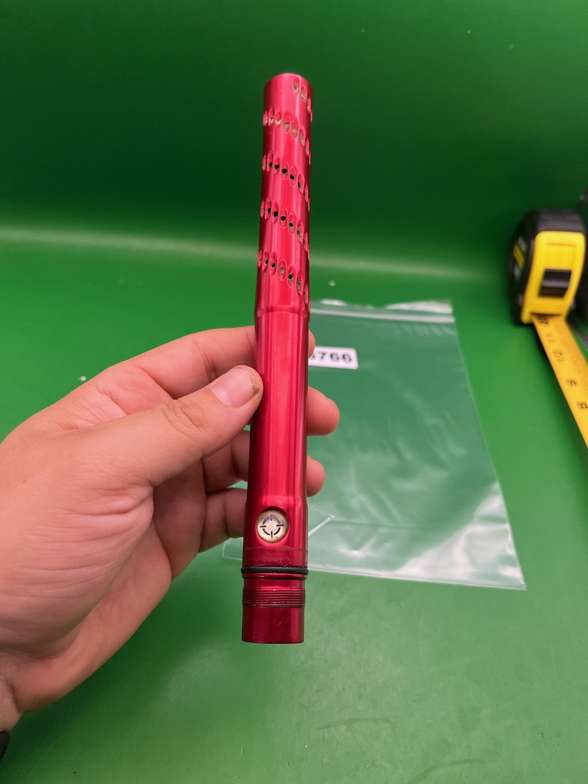 Freak Tip Red - used paintball barrel tip - red anno
