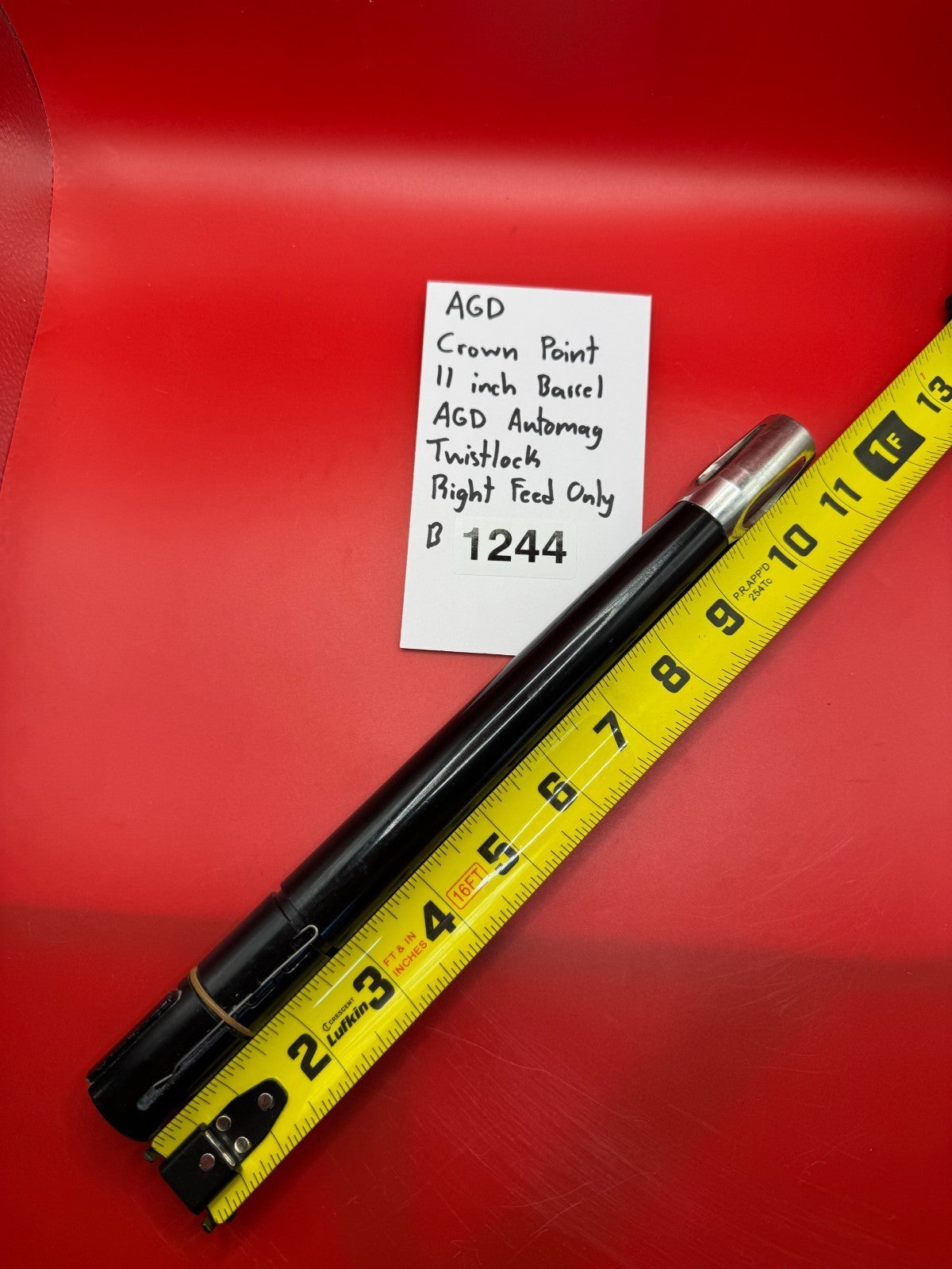 AGD Crown Point 11 inch Paintball Barrel AGD Automag Twistlock Right Feed Only