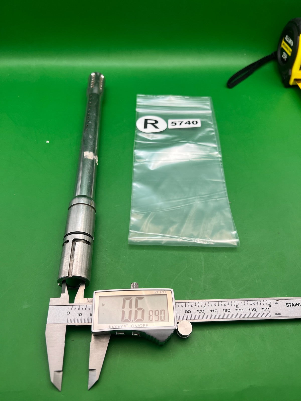 Automag .689 Dye 1 Piece - used paintball barrel - silver