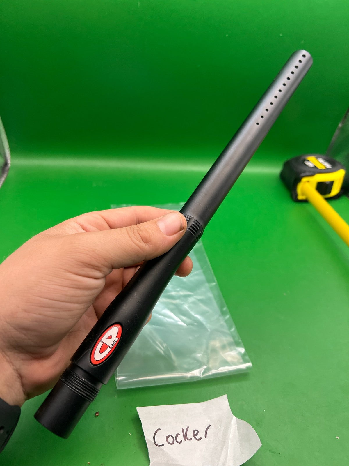 CP Custom Products Autococker Barrel 14in Black - used paintball barrel - black