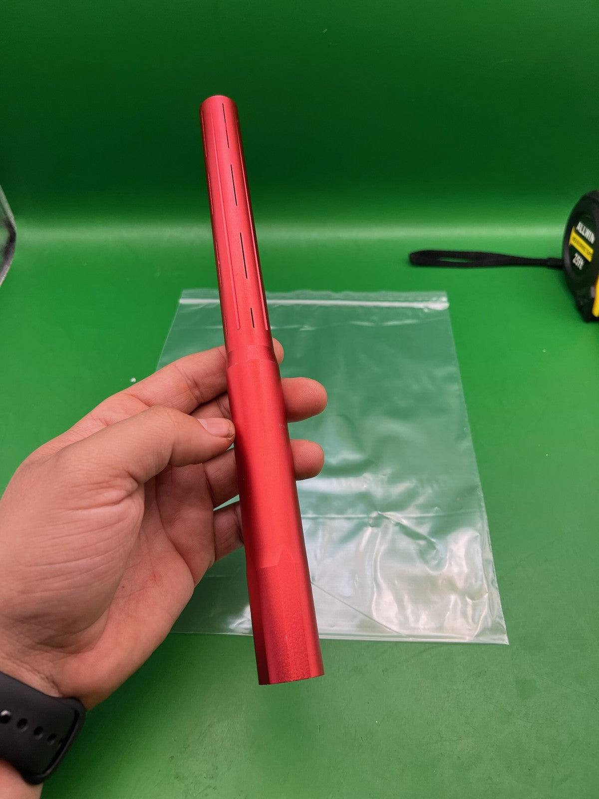 Infamous Pro DNA Silencio Barrel Tip Red 14" Aluminum Paintball