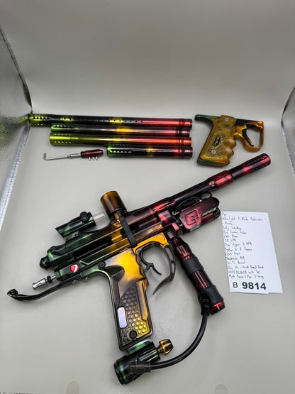 Dye Ultralight E-Blade Autococker - Rasta - Paintball Marker Fully Working