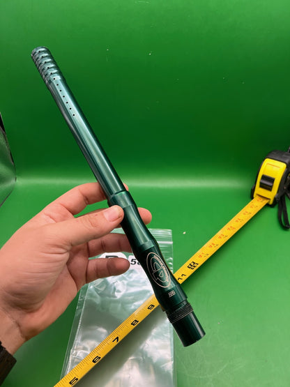 CP Custom Products Two Piece Barrel 14" .689 Dark Green - used paintball barrel (two-piece) - dark green