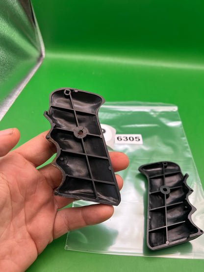Single Hole Automag Grips - used paintball grip panels - black